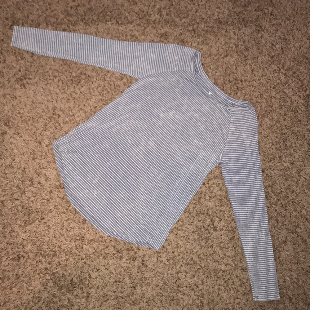 American Eagle washed striped shirt